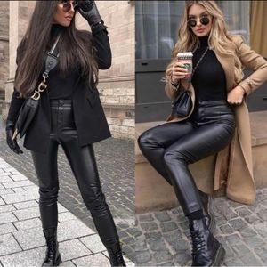 Zara Faux Leather Leggings